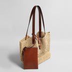 Handwoven Raffia Crochet Tote Bag