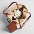 Handwoven Raffia Crochet Tote Bag