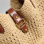 Handwoven Raffia Crochet Tote Bag