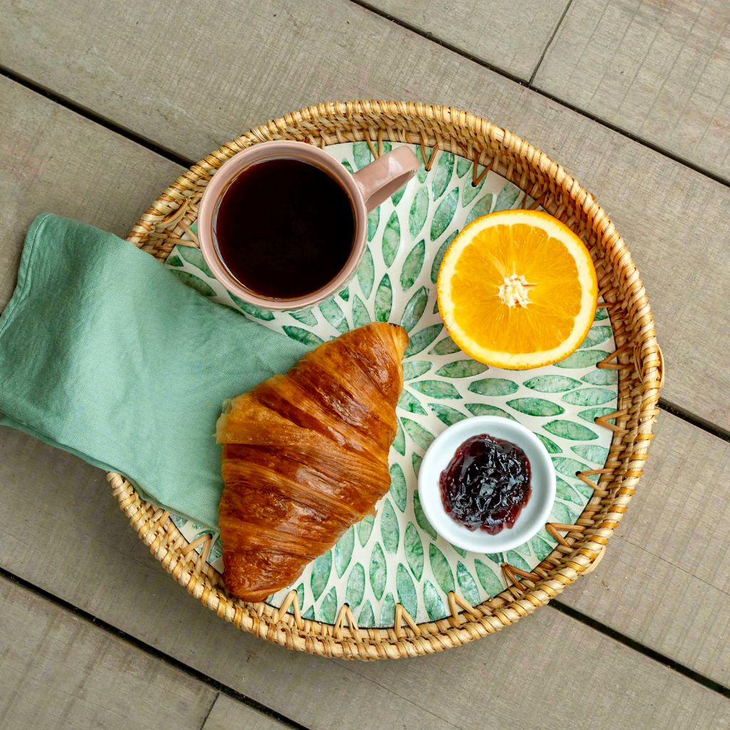 Everglade - Rattan Tray Mother of Pearl- Multiple Sizes