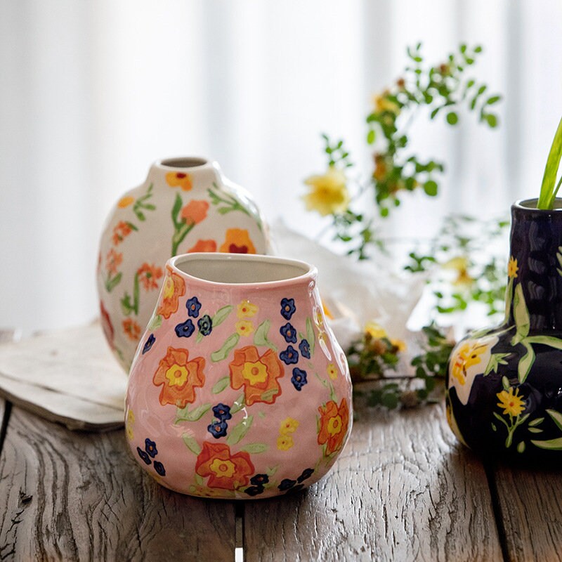 Hand-Painted Ceramic Vase