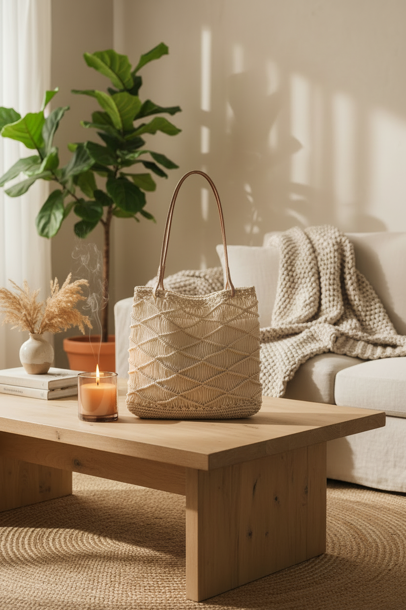Macramé Woven Summer Tote