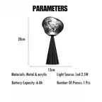 Molten Glass-Inspired Portable Table Lamp – Dimmable Modern Design