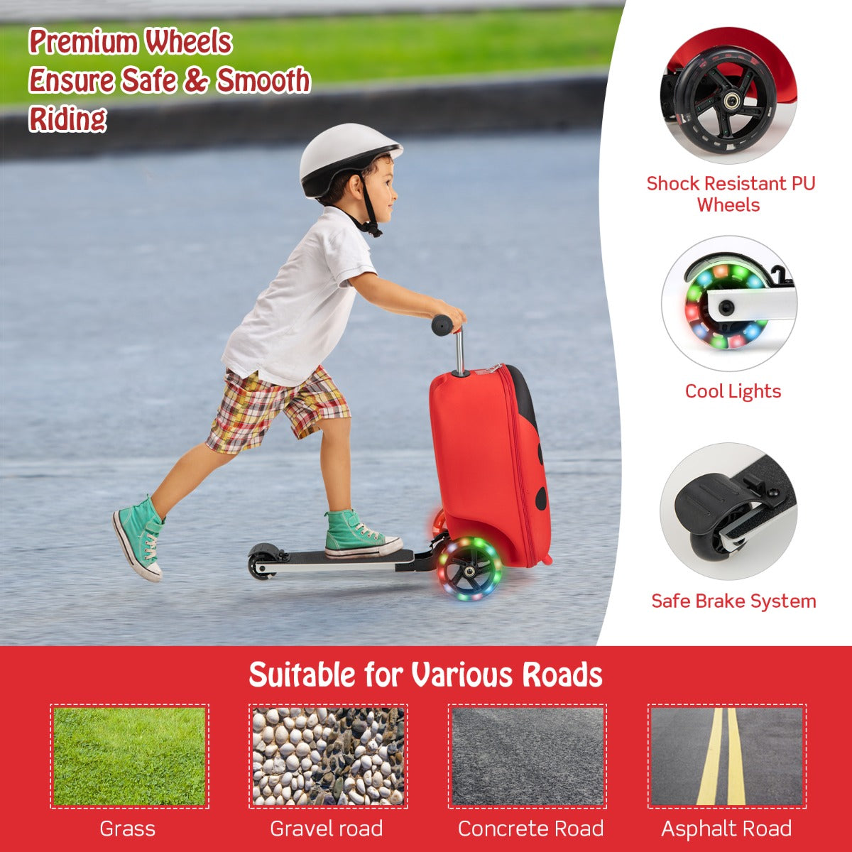 Lady Bug Ride-On Scooter Luggage