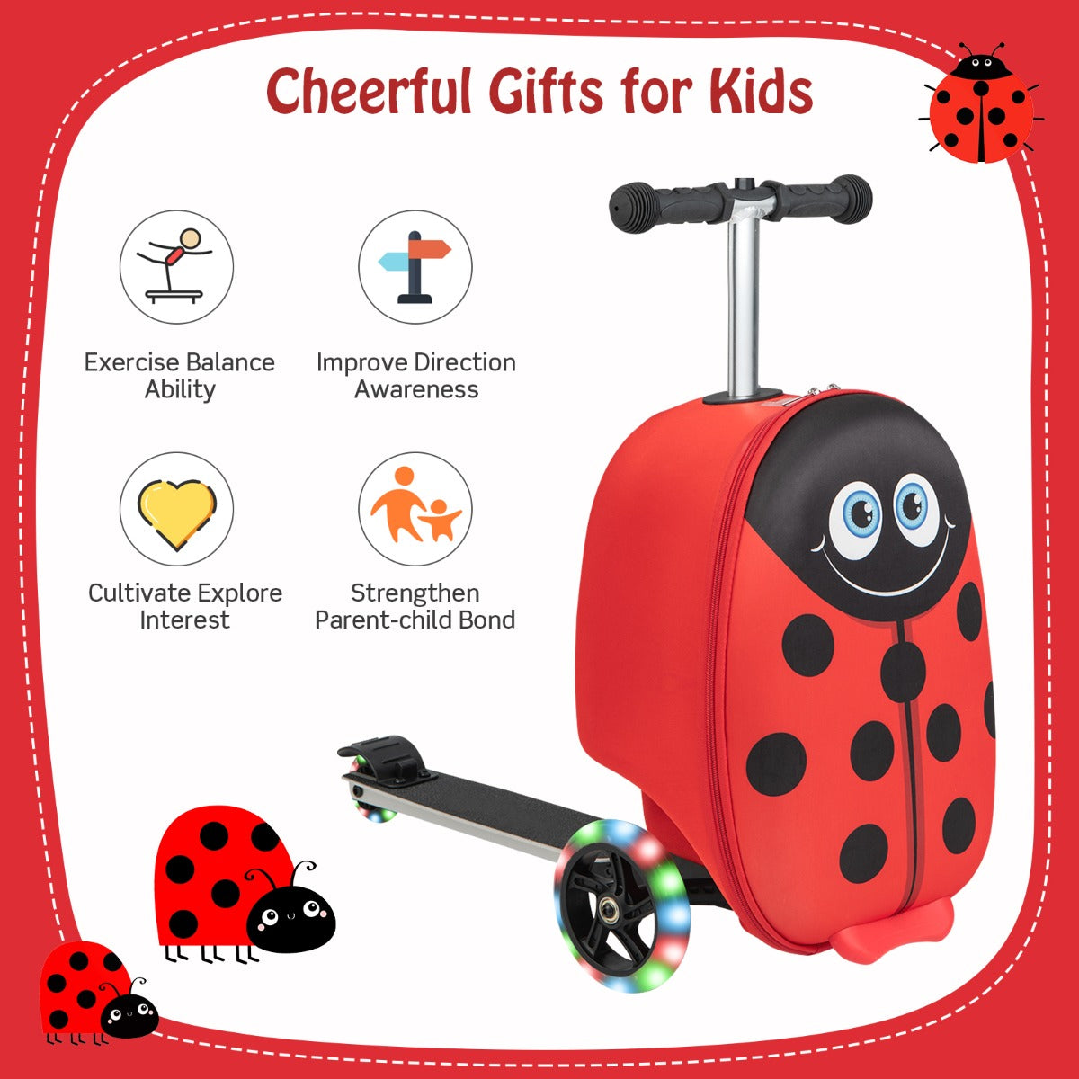 Lady Bug Ride-On Scooter Luggage