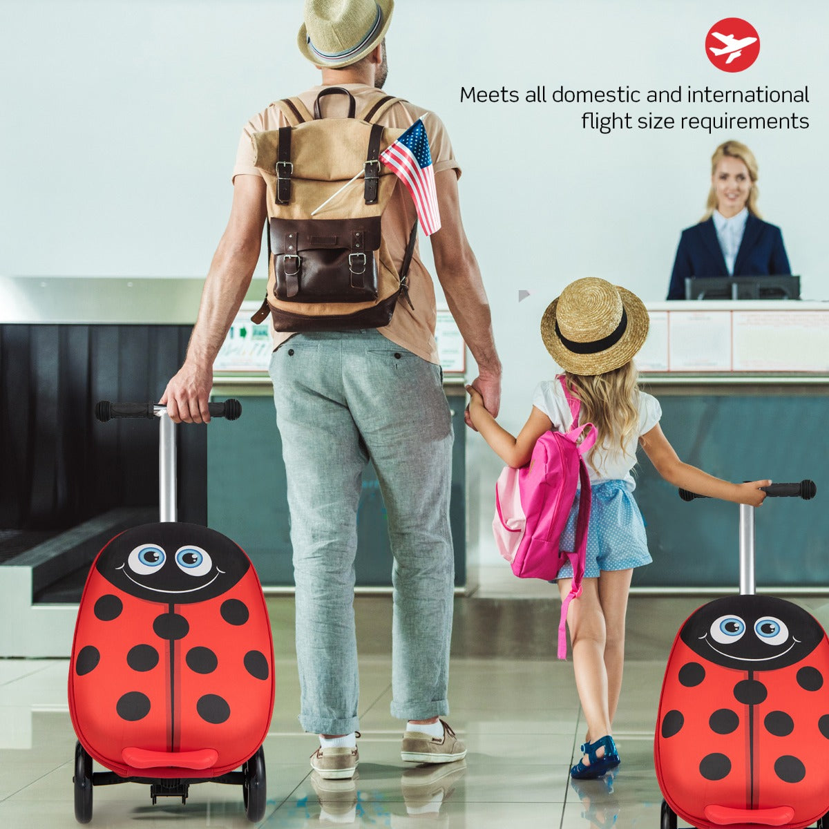 Lady Bug Ride-On Scooter Luggage
