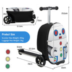 Robot Ride-On Scooter Luggage