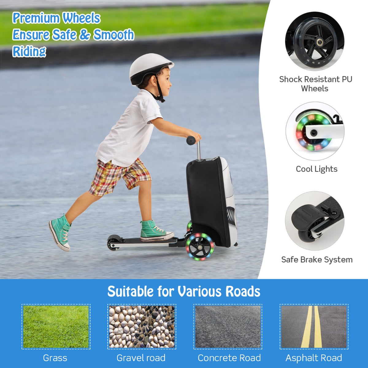 Robot Ride-On Scooter Luggage