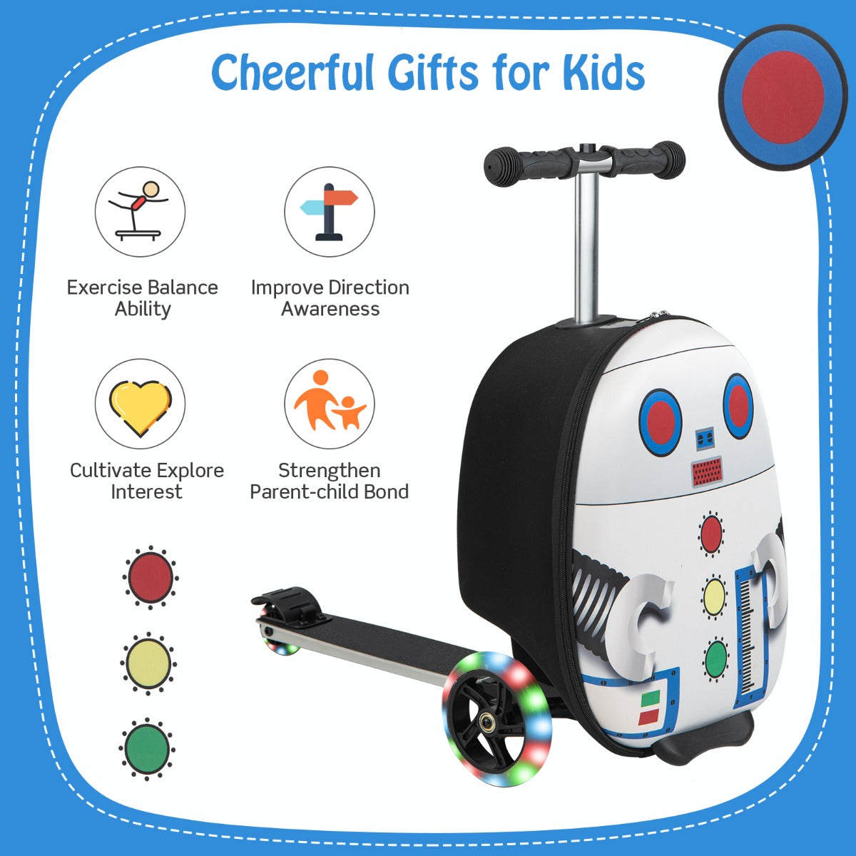 Robot Ride-On Scooter Luggage