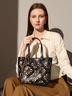 Venetia Floral Cutout Leather Tote