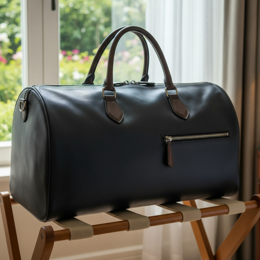 Vintage Leather Large Boston Duffle Bag, Leather Overnight Bag, Gym Bags,-0